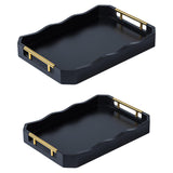Maxbell Serving Tray Tea Cup Tray Portable Accessories Entertaining Rectangular Tray L
