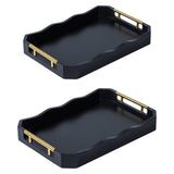 Maxbell Serving Tray Tea Cup Tray Portable Accessories Entertaining Rectangular Tray L