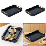 Maxbell Serving Tray Tea Cup Tray Portable Accessories Entertaining Rectangular Tray L