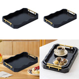 Maxbell Serving Tray Tea Cup Tray Portable Accessories Entertaining Rectangular Tray L