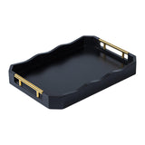 Maxbell Serving Tray Tea Cup Tray Portable Accessories Entertaining Rectangular Tray L