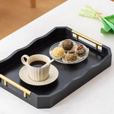 Maxbell Serving Tray Tea Cup Tray Portable Accessories Entertaining Rectangular Tray S