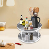 Maxbell 2 Layer Lazy Turntable Turning Spice Rack for Bathroom Bedroom Kitchen