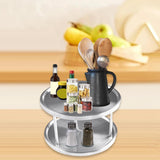 Maxbell 2 Layer Lazy Turntable Turning Spice Rack for Bathroom Bedroom Kitchen