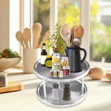 Maxbell 2 Layer Lazy Turntable Turning Spice Rack for Bathroom Bedroom Kitchen