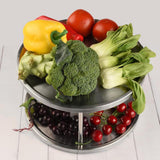 Maxbell 2 Layer Lazy Turntable Turning Spice Rack for Bathroom Bedroom Kitchen