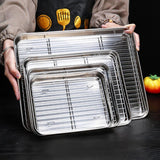 Maxbell Baking Sheet with Rack BBQ Household Cake with Cooling Rack Baking Sheet Pan L