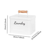 Maxbell Laundry Pods Storage Container with Lid for Apartment Laundry Room Wash Room White