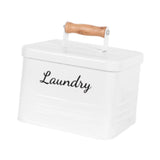 Maxbell Laundry Pods Storage Container with Lid for Apartment Laundry Room Wash Room White