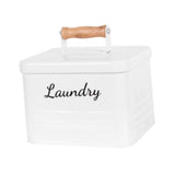 Maxbell Laundry Pods Storage Container with Lid for Apartment Laundry Room Wash Room White