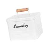 Maxbell Laundry Pods Storage Container with Lid for Apartment Laundry Room Wash Room White