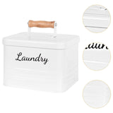 Maxbell Laundry Pods Storage Container with Lid for Apartment Laundry Room Wash Room White