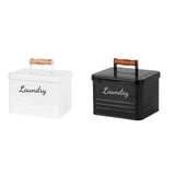 Maxbell Laundry Pods Storage Container with Lid for Apartment Laundry Room Wash Room White