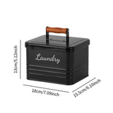 Maxbell Laundry Pods Storage Container with Lid for Apartment Laundry Room Wash Room Black
