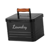 Maxbell Laundry Pods Storage Container with Lid for Apartment Laundry Room Wash Room Black