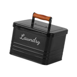 Maxbell Laundry Pods Storage Container with Lid for Apartment Laundry Room Wash Room Black