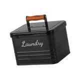 Maxbell Laundry Pods Storage Container with Lid for Apartment Laundry Room Wash Room Black