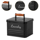 Maxbell Laundry Pods Storage Container with Lid for Apartment Laundry Room Wash Room Black