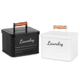 Maxbell Laundry Pods Storage Container with Lid for Apartment Laundry Room Wash Room Black