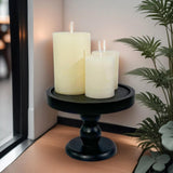 Maxbell Candle Plate Holder Retro Design Riser Candle Stand for Countertop SPA Events