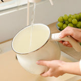 Maxbell Sauce Pan Enamel Versatile for Cooking Cookware for Home Camping Dining Room White