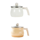 Maxbell Sauce Pan Enamel Versatile for Cooking Cookware for Home Camping Dining Room White