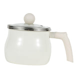 Maxbell Sauce Pan Enamel Versatile for Cooking Cookware for Home Camping Dining Room White