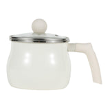 Maxbell Sauce Pan Enamel Versatile for Cooking Cookware for Home Camping Dining Room White