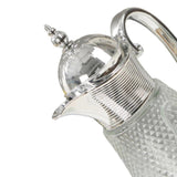 Maxbell Middle Eastern Style Glass Pitcher Glass Water Jug for Office Indoor Outdoor Silver