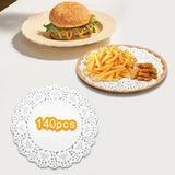 Maxbell 140 Pieces Paper Doilies Multipurpose Paper Placemats for Party Wedding 6.50 inch