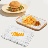Maxbell 140Pcs Paper Doilies Decorative Table Decoration for Crafts Fried Food 19cmx30cm