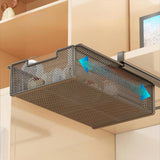Maxbell Under Cabinet Organizer Iron Under Table Drawer for Cabinet Kitchen Bathroom