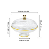 Maxbell Fruit Plate with Lid Dustproof Cake Stand for Afternoon Tea Banquet Holidays L
