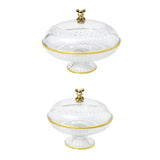 Maxbell Fruit Plate with Lid Dustproof Cake Stand for Afternoon Tea Banquet Holidays L