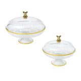 Maxbell Fruit Plate with Lid Dustproof Cake Stand for Afternoon Tea Banquet Holidays L
