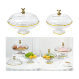Maxbell Fruit Plate with Lid Dustproof Cake Stand for Afternoon Tea Banquet Holidays L