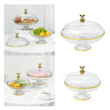 Maxbell Fruit Plate with Lid Dustproof Cake Stand for Afternoon Tea Banquet Holidays L