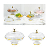 Maxbell Fruit Plate with Lid Dustproof Cake Stand for Afternoon Tea Banquet Holidays L