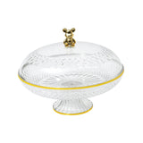 Maxbell Fruit Plate with Lid Dustproof Cake Stand for Afternoon Tea Banquet Holidays L