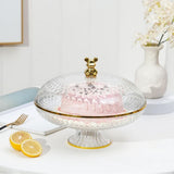 Maxbell Fruit Plate with Lid Dustproof Cake Stand for Afternoon Tea Banquet Holidays L