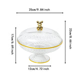 Maxbell Fruit Plate with Lid Dustproof Cake Stand for Afternoon Tea Banquet Holidays S