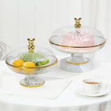 Maxbell Fruit Plate with Lid Dustproof Cake Stand for Afternoon Tea Banquet Holidays S
