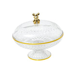 Maxbell Fruit Plate with Lid Dustproof Cake Stand for Afternoon Tea Banquet Holidays S