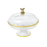 Maxbell Fruit Plate with Lid Dustproof Cake Stand for Afternoon Tea Banquet Holidays S