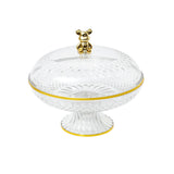 Maxbell Fruit Plate with Lid Dustproof Cake Stand for Afternoon Tea Banquet Holidays S