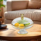 Maxbell Fruit Plate with Lid Dustproof Cake Stand for Afternoon Tea Banquet Holidays S
