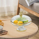 Maxbell Fruit Plate with Lid Dustproof Cake Stand for Afternoon Tea Banquet Holidays S