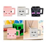 Maxbell Square Coffee Mug Decor Milk Tea Water Cup for Party Supplies Kitchen Office Pink