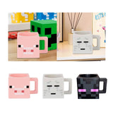 Maxbell Square Coffee Mug Decor Milk Tea Water Cup for Party Supplies Kitchen Office Pink