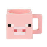 Maxbell Square Coffee Mug Decor Milk Tea Water Cup for Party Supplies Kitchen Office Pink